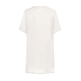 thumbnail image 5 of Antinious Summer Dresses for Women,Womens Dresses for Party,Plus Size Mini Dresses for Curvy Women Solid Short Sleeve V-Neck Solid Patchwork Beach Dress,White,XXXXL, 5 of 5