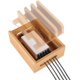 thumbnail image 2 of Soporte organizador de cables para múltiples dispositivos de escritorio de madera de bambú y estación de carga, base de carga para iPhone 14 13 12 11 Pro Max XS iPad Mini 4 5 Samsung OnePlus LG Smart, 2 of 5