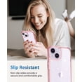 thumbnail image 6 of Compatible with iPhone 14 Case with Screen Protector + Camera Lens Protector, Non Yellowing Clear Glitter Protective Phone Case, Women Girls Cover for iPhone 14 6.1 Inch 2022 - Sparkle Pink, 6 of 14