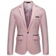 thumbnail image 3 of Traje de hombre entallado de un solo pecho, moda juvenil, informal, para banquete de boda, chaqueta, 3 of 6