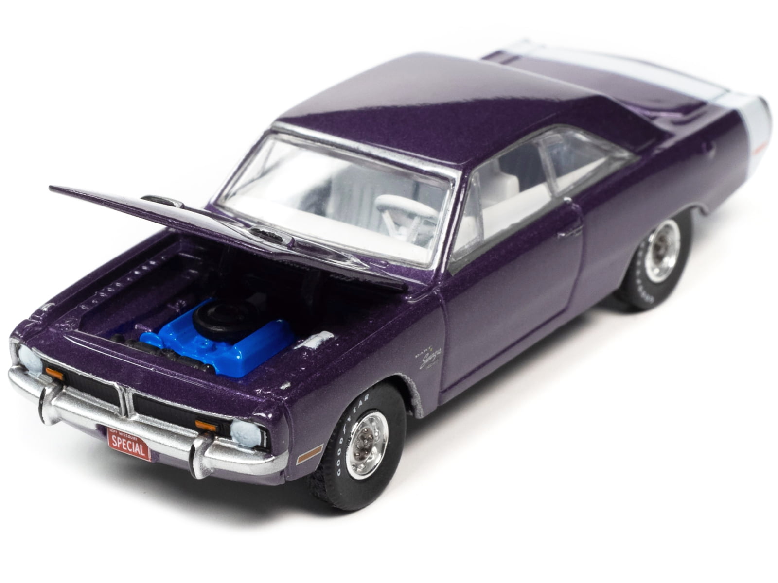 Diecast 1971 Dodge Dart Swinger 340 Special Plum Crazy Purple Metallic with White Tail Stripe