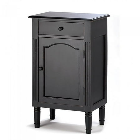 Antique Painting Cabinets - ANTIQUED BLACK WOOD CABINET