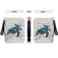 thumbnail image 5 of Kuiaobaty Turtle Wood Paint Splatter Print Bible Covers for Men Women Large Size Bible Case Bible Accessories PU Leather Bible Protective with Handle, Portable Scripture Bag Bible Protective, XL, 5 of 7