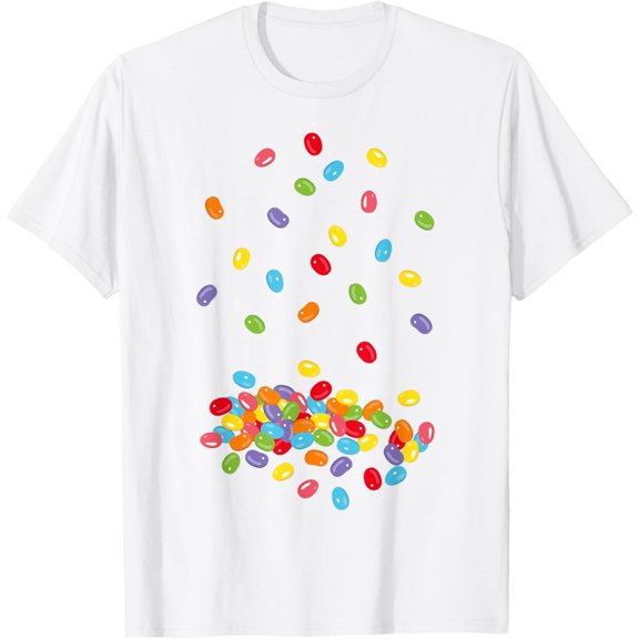 T-SHIRTJelly Beans Colourful Jelly Sweets Design T-Shirt mens t shirt,white,women,funny,misfits,men,journey