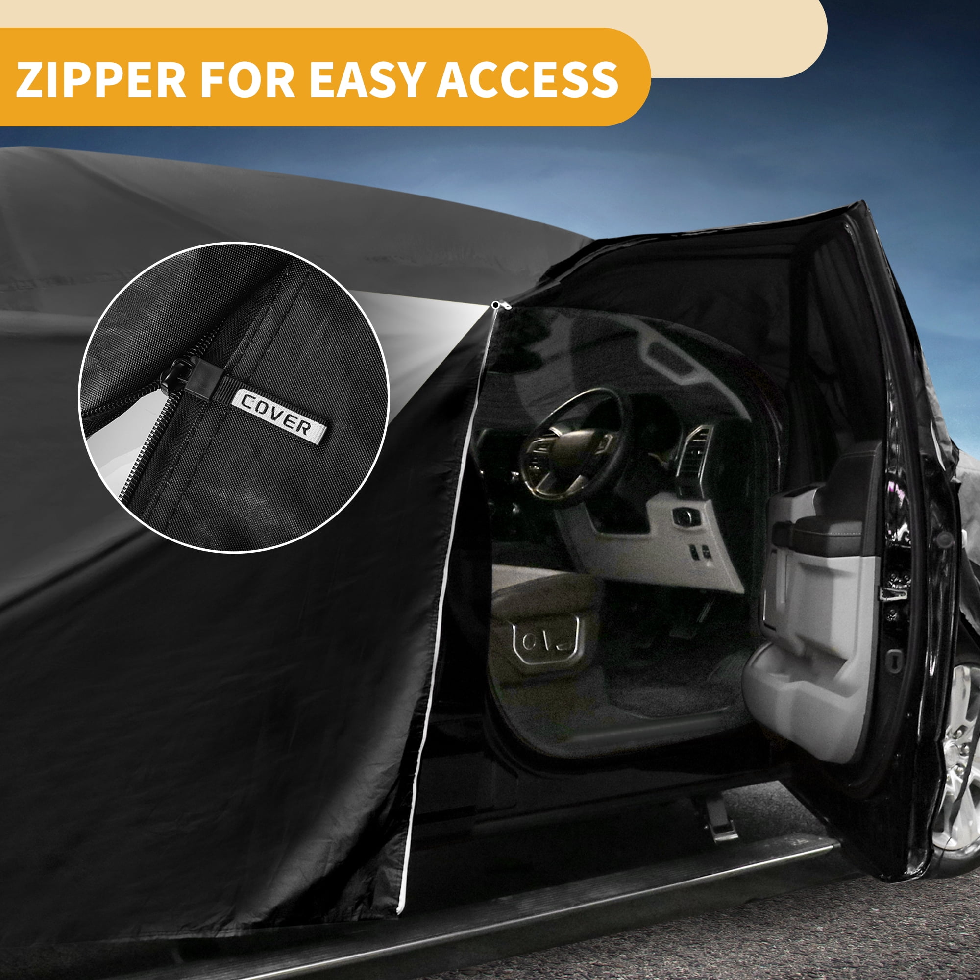 Unique Bargains UV-Resistant Car Cover Black ["for Land Rover Defender 90 2020-2025"]