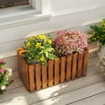 thumbnail image 4 of Costway 1 PCS Solid wood patio furniture outdoor slat style flower planter box flowerpot, 4 of 10
