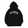 thumbnail image 3 of Men's Los Angeles City Letter Print Hoodie Sweatshirt Long Sleeve Crewneck Casual Pullover Tops, 3 of 5