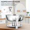 thumbnail image 2 of 5 QT Chafing Dishes, 4 Pack Premium Stainless Steel Complete Set, Round Chafing Dish Buffet Set, Heating and Cooling Chafing Dish for Gatherings Banquets, Buffets, Parties, Weddings, 2 of 7
