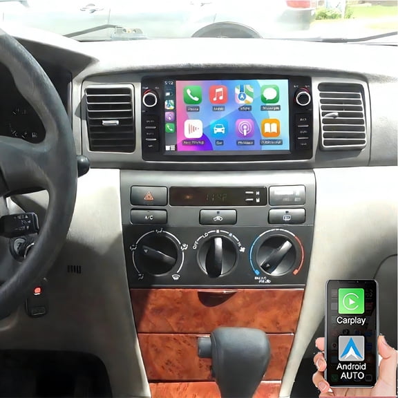 Gsuatey Car Stereo for Toyota Corolla 2000-2006, Android Car Radio with Wireless Carplay/Android Auto, 7“ Touch Screen GPS WiFi Bluetooth FM/RDS Mirror Link SWC  Backup Camera