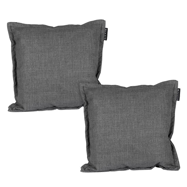 Cojin Decorativo Cuadrado Set de 2 Belucci Steel Gris Oscuro