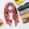 thumbnail image 2 of Fnooota Women's Cotton Linen Scarves, Lightweight Vacation Fashion Soft Spring Fall Scarf Red Size Free Size, 2 of 2