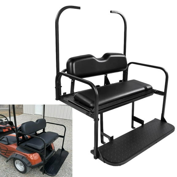 Golf Cart Rear Seat Kit w/ Roof Support For 1995-Up EZGO TXT Freedom T48 Valor