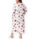 thumbnail image 3 of Pijamas de San Valentín para mujeres de tallas grandes Agnes Orinda, vestido de dormir de manga larga con cuello redondo, ropa de dormir casual 3X blanca, 3 of 6