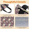thumbnail image 4 of Pioneer Flower Floral Print Pattern Insulated Lunch Bag for Women & Adults,Large Portable Soft Cooler Lunch Bag,Thermal Food Storage Tote with Pearl Cotton,8.66L,8.75x5.75x9.5 Inch, 4 of 6