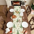 thumbnail image 6 of Christmas Trees Little Stars Snowflakes Winter Xmas Cloth Table Runner Burlap Table Decoration for Home Kitchen Dining Dinner Indoor Holiday Farmhouse Decor 13.8x71 Inch, 6 of 6