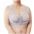 thumbnail image 7 of Aofany Ladies Plus Size Traceless Comfortable Bras No Steel Ring Breathable Gathering Front Opening Buckle Bra Everyday Underwear, 7 of 7