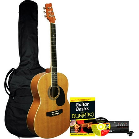 Acoustic Guitar for Dummies Bundle: Kona Acoustic Guitar, Accessories, Instructional Book & CD