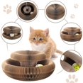 thumbnail image 3 of Kitty Curlz Cat Scratching Board, Magic Organ Cat Toy, Nteractive Scratch Pad, Indoor Foldable Recyclable Accordion Cardboard Kitten Toy with Ball, Scratch-Resistant and Abrasion-Resistant, Foldable, 3 of 10