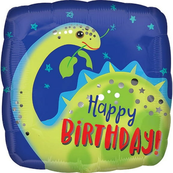 LOONBALLOON Dinosaurs Balloons, 18″ HAPPY BIRTHDAY DINOSAURS
