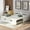White, variant on Harper & Bright Designs Wooden Extending Daybed with Trundle for Bedroom, Espresso