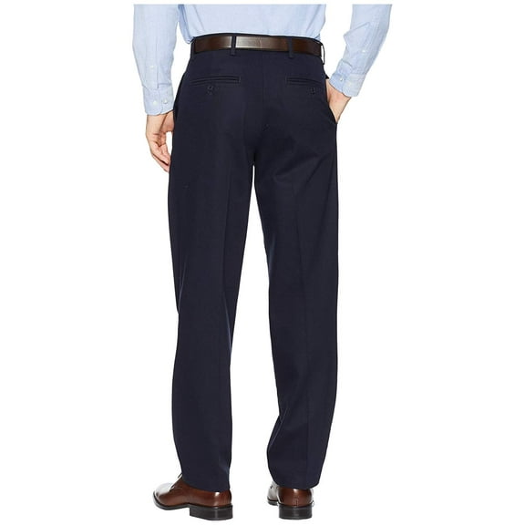 Dockers Classic Fit Signature Khaki Lux Cotton Stretch Pants D3 - Pleated Dockers Navy