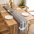 thumbnail image 3 of Grey Beige Anchor Coastal Table Runner - 72 Inch Long, Kitchen Dining Table Runner Dresser Scarves, Nautical Vintage Art Wooden Farmhouse Decor for Coffee Tables Wedding Party Banquet, 3 of 7