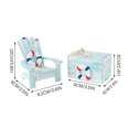thumbnail image 3 of Dusknt Ocean Style Ornaments Clearance! Mediterranean Style Mini Beach Chair Decoration Children's Room Ocean Wind Desktop Small Box Decoration Shooting Props, 1 × Chair + 1 × Box, 3 of 4