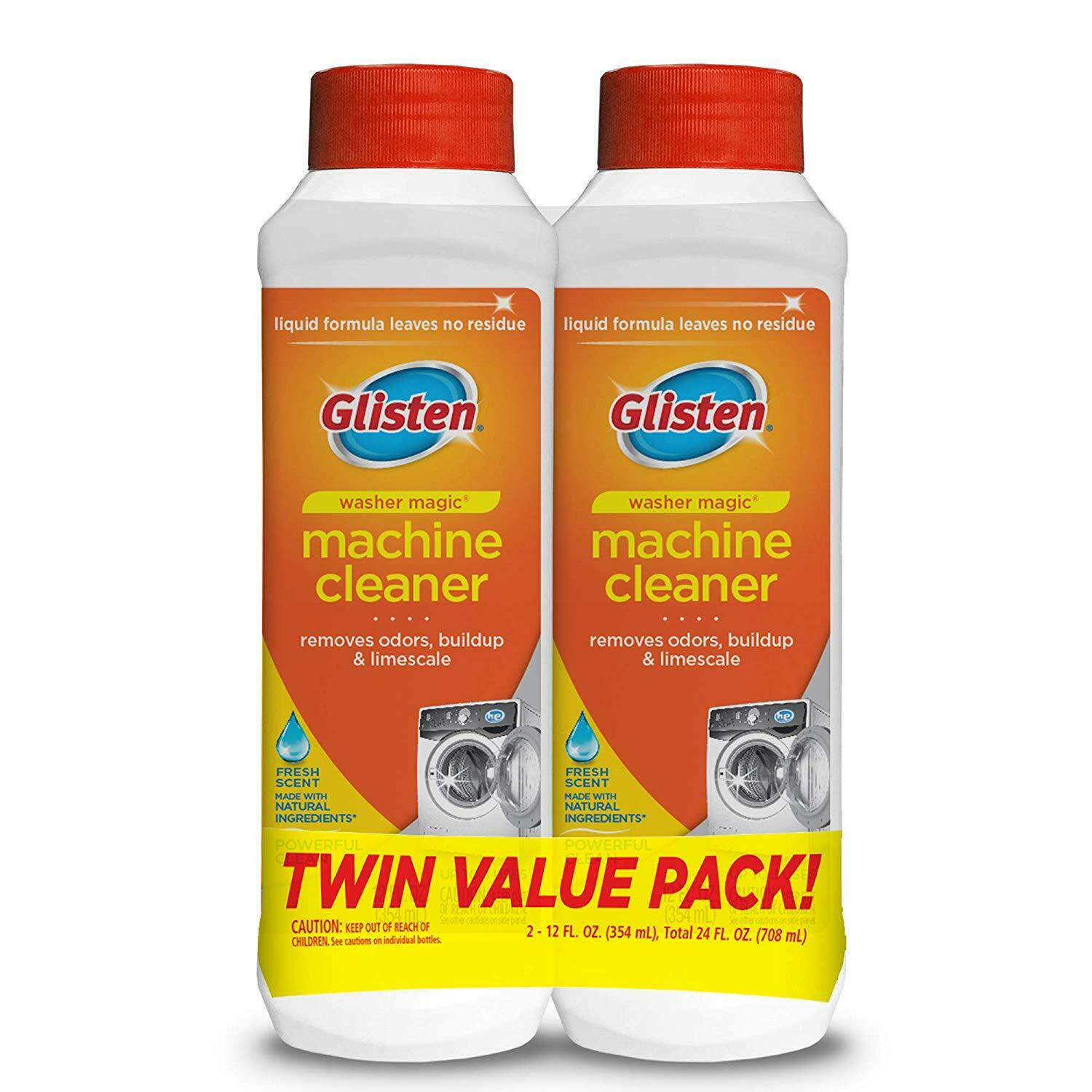 WM0612N Glisten Washer Magic Washing Machine Cleaner 12oz (2 Pack