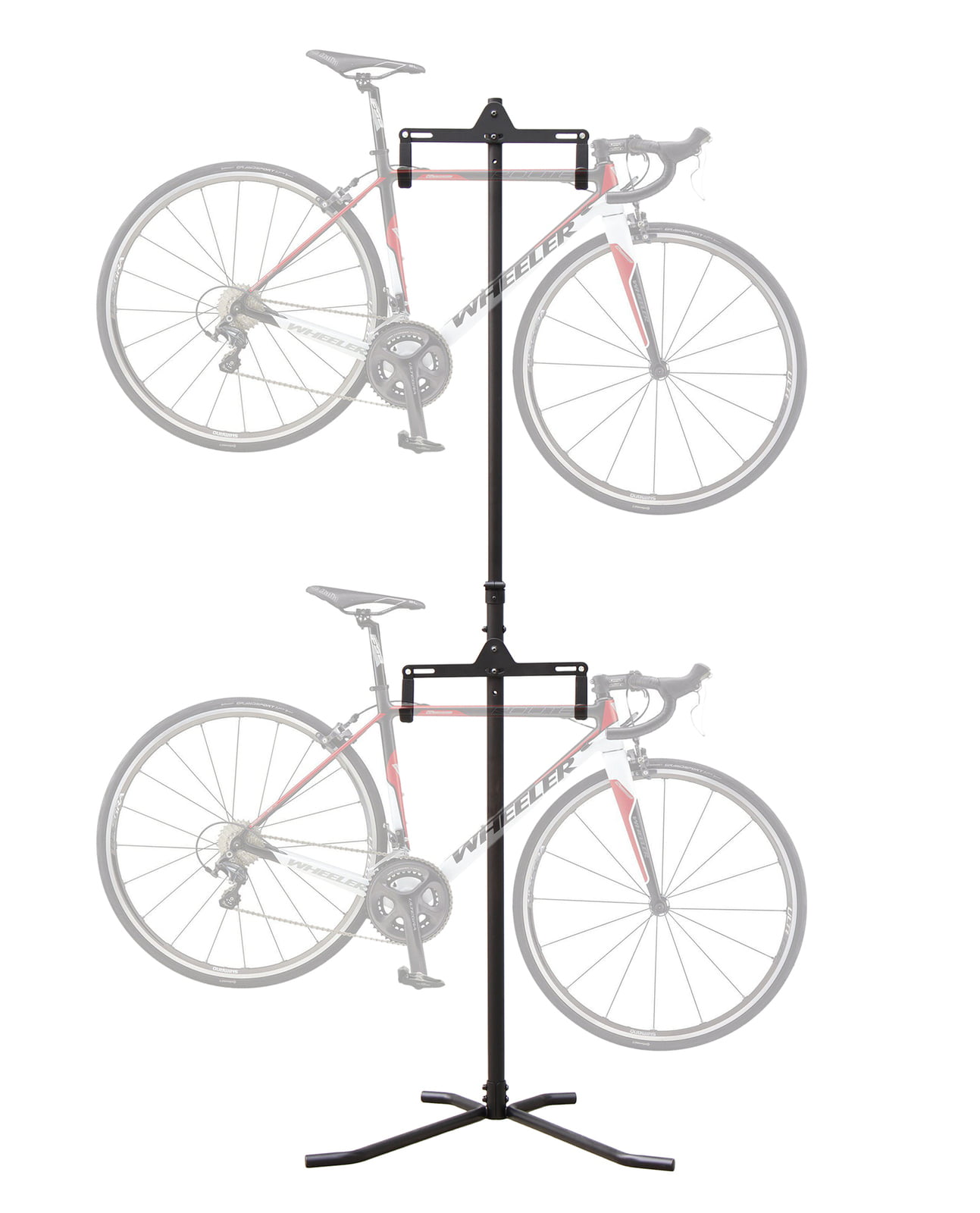CyclingDeal Adjustable 4 Bike Floor Parking Rack Indoor Home Storage Garage B... 