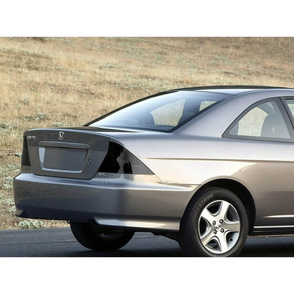 Rvinyl Tail Light Tint Covers Compatible with Honda Civic 2001-2005 (Coupe) - Blackout Smoke