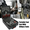thumbnail image 6 of POVANLI 899pcs Home Repair Tool Set Kit,Toolbox Storage Case with 4 Drawers, General Household Tool Kit with Rolling Tool Box Black, 6 of 6