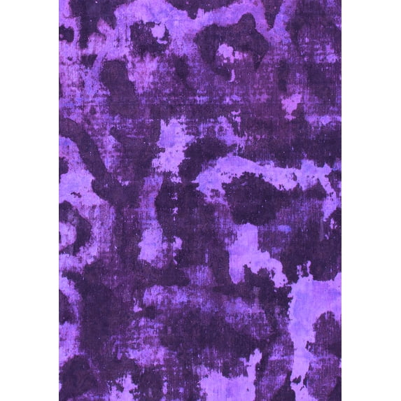 Ahgly Company Indoor Rectangle Abstract Purple Modern Area Rugs, 2' x 4'