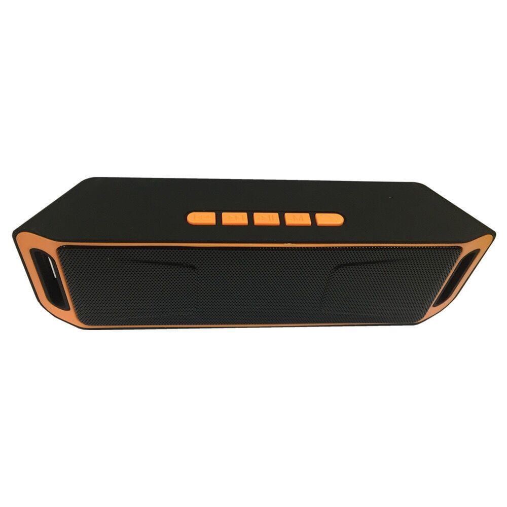 Orange Speakers Radio Stereo Outdoor Portable Subwoofer Wireless Outdoor For Computer Smart Phones MP3 USB FM Stereo
