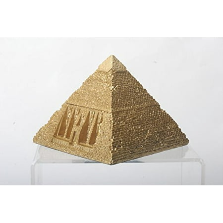 Detailed Gold Tone Colored Egyptian Pyramid Knick-Knack Jewelry Box