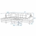 thumbnail image 2 of Ainehome L-Shaped Sectional Sofa Set, 3PC Linen Living Room Couches, Left Hand Facing (Grey), 2 of 2