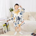 thumbnail image 6 of FORMRS Wearable Blanket Hoodie with Sleeves for Kids Cozy Flannel Sweatshirt, Playful Forest, 6 of 7