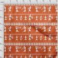 thumbnail image 4 of oneOone Viscose Jersey Orange Fabric Asian Floral Block Diy Clothing Quilting Fabric Print Fabric By Yard 60 Inch Wide, 4 of 4