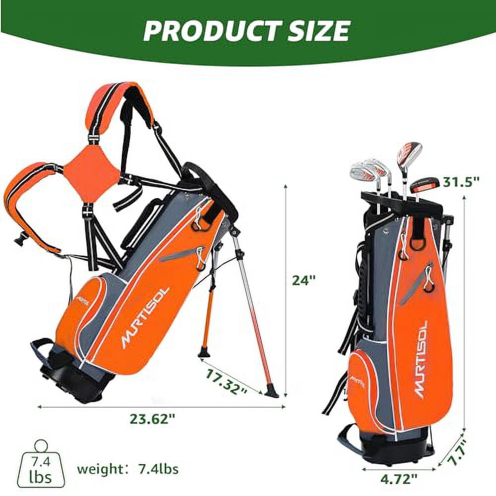 XDriveMax 6 Pieces Kids Golf Club Set, Junior Golf Club Set Ages 9