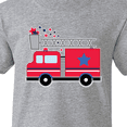 thumbnail image 4 of Inktastic 4th of July Firetruck with Red and Blue Stars Youth T-Shirt, 4 of 5