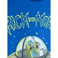 thumbnail image 5 of Rick and Morty Lime Spaceship Men's and Big Men's Graphic T-shirt, 5 of 6