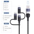 thumbnail image 2 of Cable de carga YOUSAMS PD USB C 5 en 1 de nailon trenzado de 60 W, 1,2 m, 2 of 7