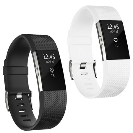 2 Packs Fitbit Charge 2 Bands, Adjustable Replacement Sport Strap Wristbands for Fitbit Charge