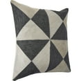 thumbnail image 5 of Ox Bay Whitley Charcoal/White Geometric Faux Hide Adult Decorative Throw Pillow Cover, 5 of 6