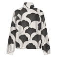 thumbnail image 6 of Jackets for Women Winter Coat Jackets Flannel Stand Collar Jacket(Floral Geometric Print,Size:S-4XL), 6 of 7