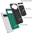 thumbnail image 2 of KOMI pour Google Pixel 8 Pro Étui avec Porte-Cartes, Support Intégré Étui Portefeuille de Protection Intégrale Testée contre les Chutes pour Google Pixel 8 Pro (Vert), 2 of 5