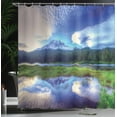 thumbnail image 3 of Ambesonne Mt Rainier Shower Curtain, Nature Lake Scenic Photo, 69"Wx84"L, Multicolor, 3 of 4