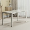 thumbnail image 5 of Peatuk Modern Minimalist 66.9 inch Length Rectangular Dining Table, Solid Wood Base Dining Table With 4 Legs, 5 of 5