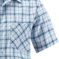 thumbnail image 5 of YODETEY George Men’s Button-Up Commuter Shirt with Short Sleeves, Mens Fit Button Down Dress Shirts, Green Big Men's XXL, 5 of 5