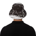 thumbnail image 5 of KLL Piano Keys With Musical Notes Bucket Hat for Women Men Packable Travel Beach Sun Hat Outdoor Rave Accessories Reflective Fisherman Cap, 5 of 7