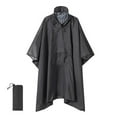 thumbnail image 2 of MESSUEN Rain Poncho Rain Poncho with Hood Waterproof Poncho for Men Adult Rain Poncho Rain Poncho Women Adult Ponchos Poncho Womens Fashion Gray One Size, 2 of 3